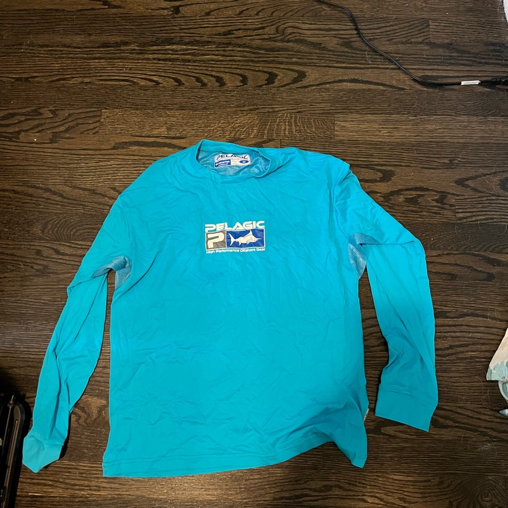 Pelagic Turquoise Long Sleeve Rash Guard